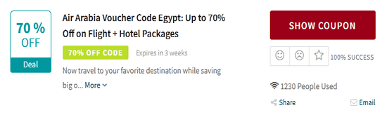 Show Air Arabia Coupon