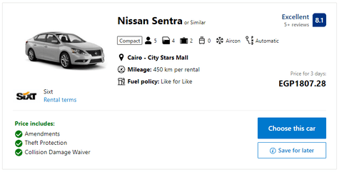 Booking.com Car Rentals
