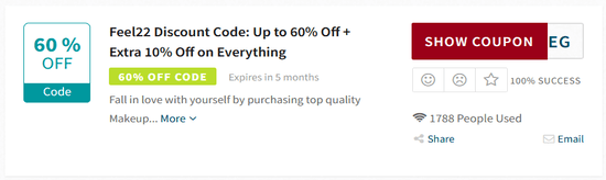 Feel22 Promo Code