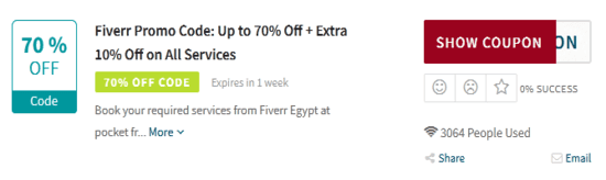 Show Fiverr Coupon