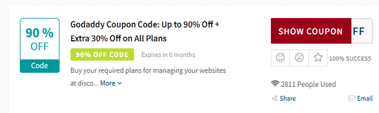 Show GoDaddy Coupon