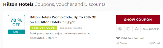Show Hilton Hotels Promo
