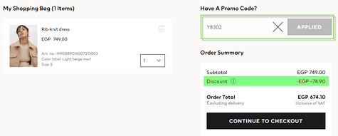 H&M Promo Code