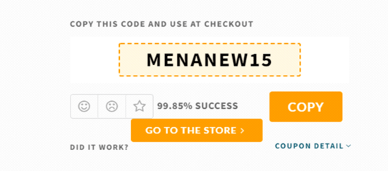 Now copy the promo code and click on GO TO THE STORE