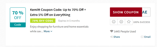 Kemitt Coupon Promo Code