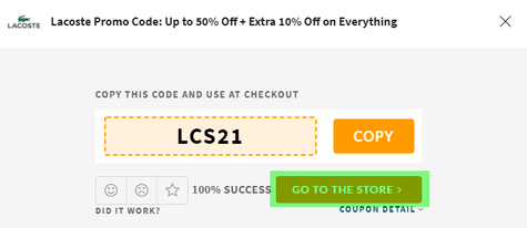Lacoste Coupon