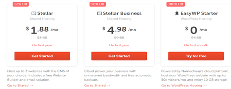 NameCheap Hosting