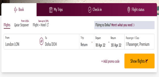 Services Of Qatar Airways